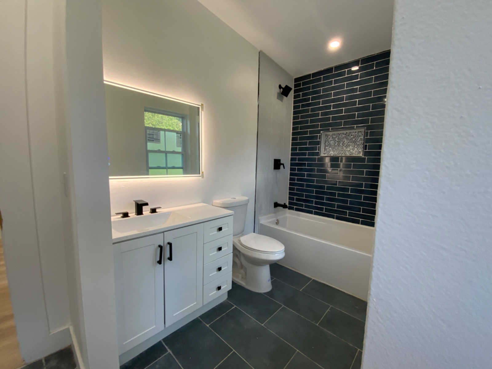 Renovated bathroom in a Worcester County home